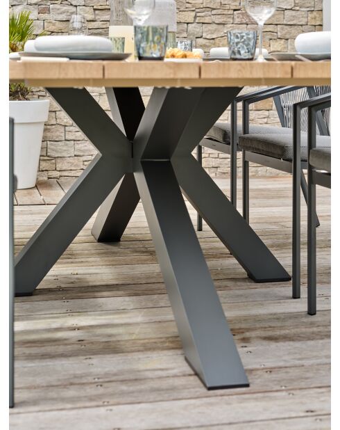 Kelia Garten-Essgruppe für 6 Personen, anthrazitgrau