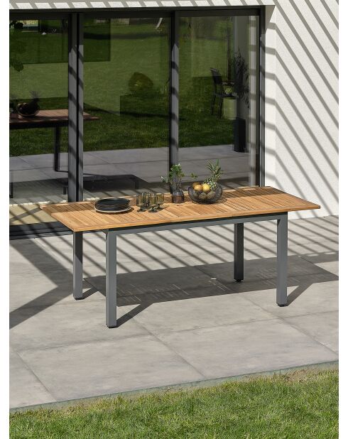 Orsino tuintafel aluminium antracietgrijs antraciet - 150/200x90x74 cm
