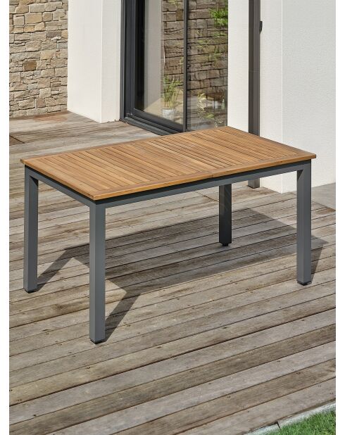 Orsino tuintafel aluminium antracietgrijs antraciet - 150/200x90x74 cm