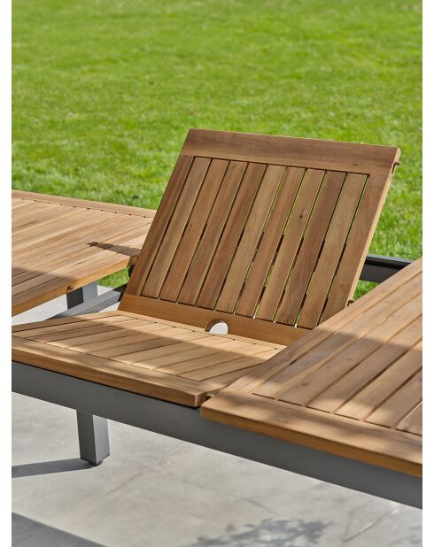 Orsino tuintafel aluminium antracietgrijs antraciet - 150/200x90x74 cm