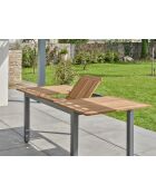 Orsino tuintafel aluminium antracietgrijs antraciet - 150/200x90x74 cm