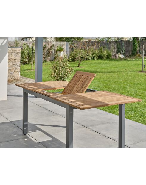 Orsino tuintafel aluminium antracietgrijs antraciet - 150/200x90x74 cm