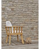 2 Liso Gartenstühle mit braunen/grauen Kissen 66x63x68 cm