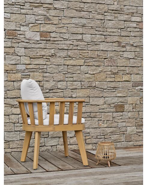 2 Liso Gartenstühle mit braunen/grauen Kissen 66x63x68 cm