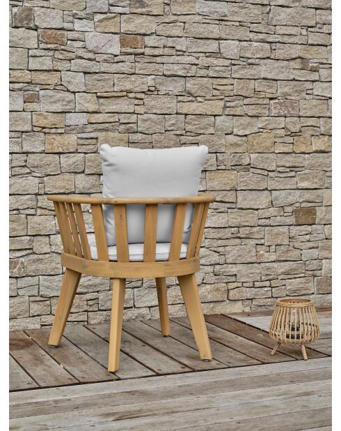 2 Liso Gartenstühle mit braunen/grauen Kissen 66x63x68 cm