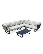 Kmla schwarz-graue niedrige Gartenmöbel