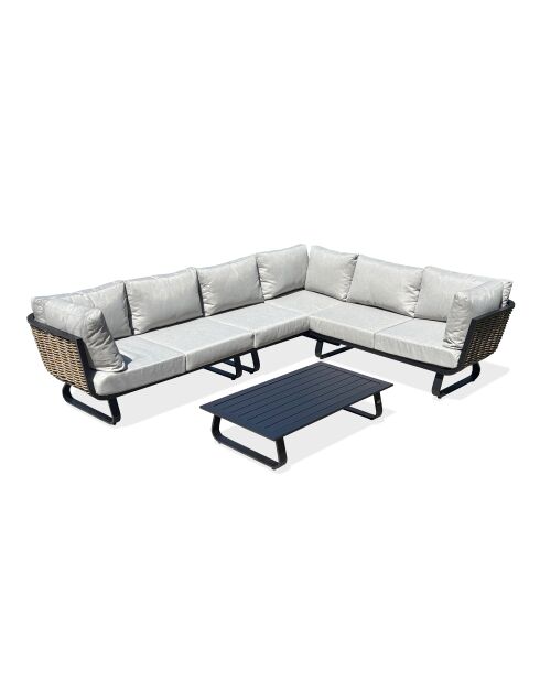 Kmla schwarz-graue niedrige Gartenmöbel