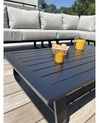 Kmla schwarz-graue niedrige Gartenmöbel