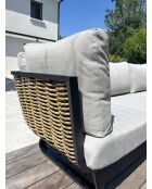 Kmla schwarz-graue niedrige Gartenmöbel