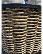 Kmla schwarz-graue niedrige Gartenmöbel