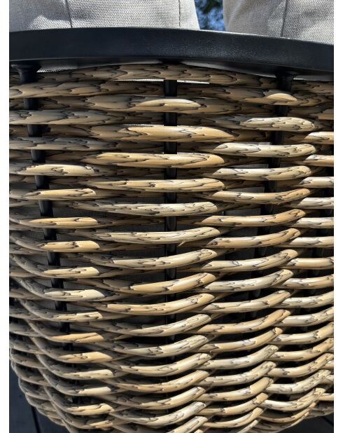 Kmla schwarz-graue niedrige Gartenmöbel