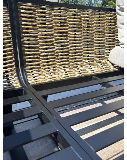 Kmla schwarz-graue niedrige Gartenmöbel