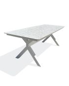 Abella weißer Gartentisch - 220x90x74 cm