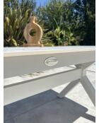 Abella weißer Gartentisch - 220x90x74 cm