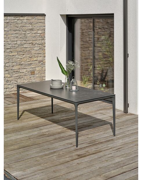 Tigua Gartentisch Anthrazitgrau - 200x90x74 cm