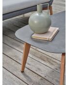 Mynta Outdoor-Lounge-Set aus Aluminium und Olefinseil, braun/elfenbeinfarben