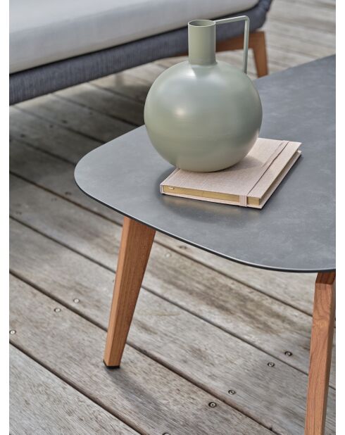 Mynta Outdoor-Lounge-Set aus Aluminium und Olefinseil, braun/elfenbeinfarben