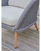 Mynta Outdoor-Lounge-Set aus Aluminium und Olefinseil, braun/elfenbeinfarben