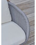 Mynta Outdoor-Lounge-Set aus Aluminium und Olefinseil, braun/elfenbeinfarben