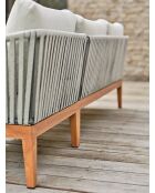 Salon bas de jardin Alphi en aluminium marron/ivoire