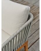 Salon bas de jardin Alphi en aluminium marron/ivoire