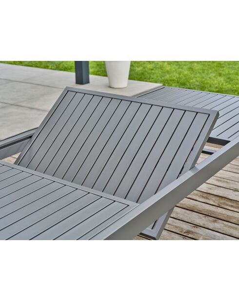 Ensemble repas de jardin Orsino 4 places gris anthracite