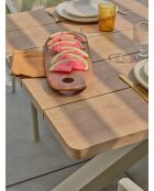 Set da pranzo da giardino Kelia 8 posti verde/avorio