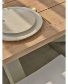 Set da pranzo da giardino Kelia 8 posti verde/avorio