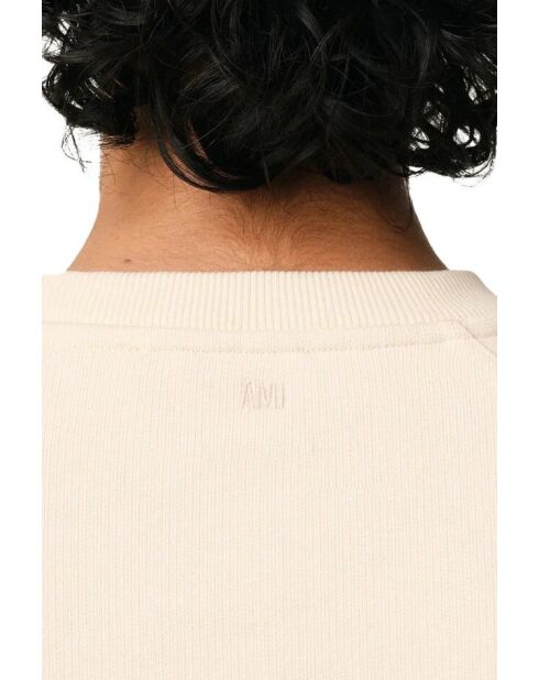 Sweatshirt Ami De Coeur écru/patch rouge