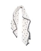 Rio Weißer Baumwollschal, 65 x 200 cm