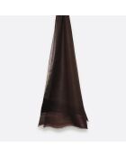 Stola aus Seide und Wolle, Organza, 70 x 200 cm, Kakaobraun