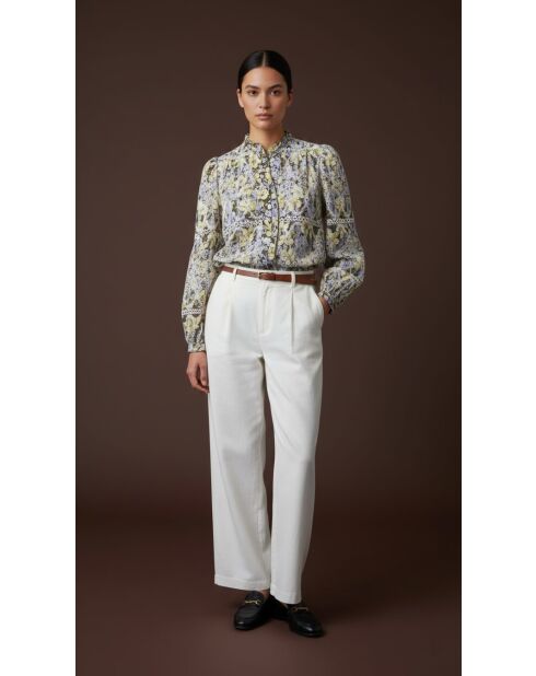 Mehrfarbige Bluse mit Blumenmuster Albane