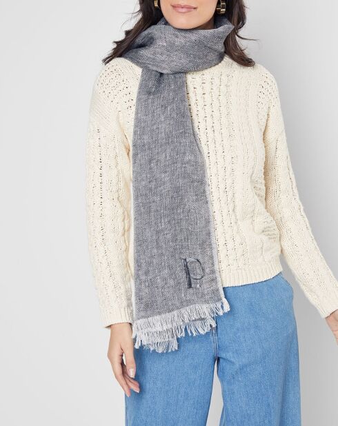 Sciarpa 100% lino Volage Graphite - 60x190 cm