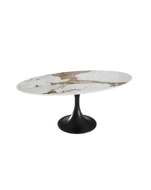 Tavolo da pranzo NYMPHÉA Pandora con piede nero — 180x90x77 cm