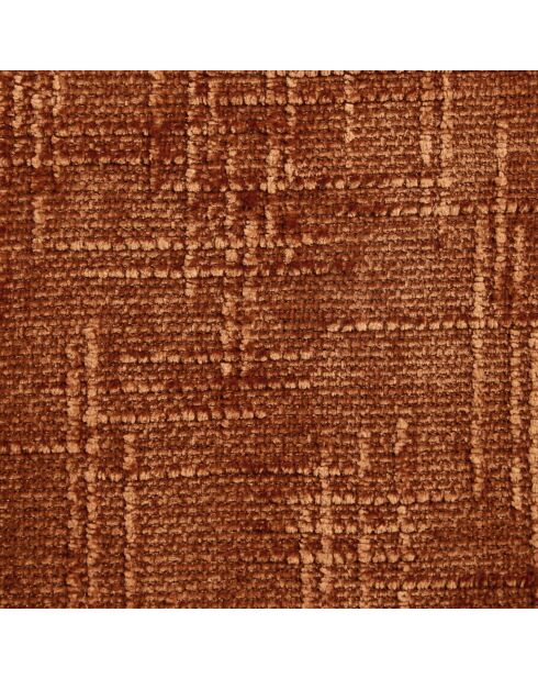 2 sillas ADELE con patas tejidas de terciopelo, terracota y cromo — 52 x 45,5 x 76,5 cm