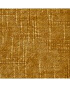 2 Chaises ADELE velours tramé moutarde pieds chrome - 52x45.5x76.5 cm