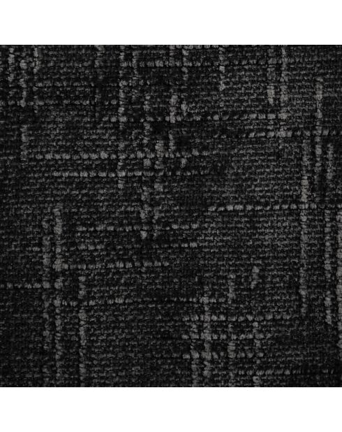 2 Chaises ADELE velours tramé noir pieds chrome - 52x45.5x76.5 cm