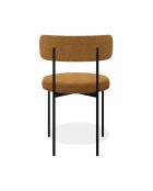 2 sedie ADELE in tessuto bouclé senape gambe nere — 52x45,5x76,5 cm