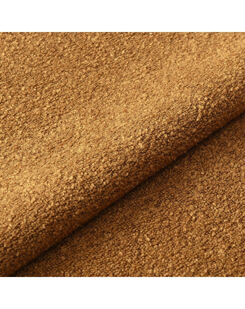 2 stoelen ADELE mosterdgele bouclé stof chromen poten — 52x45,5x76,5 cm