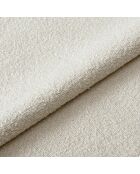 2 Chaises ADELE tissu bouclette crème pieds chrome - 52x45.5x76.5 cm