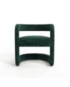 Set de 2 sillas KLAY de terciopelo tejido verde esmeralda - 53x61x71 cm