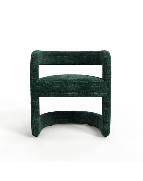 Lot de 2 chaises KLAY velours tramé vert émeuraude - 53x61x71 cm