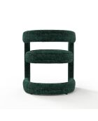 Set de 2 sillas KLAY de terciopelo tejido verde esmeralda - 53x61x71 cm