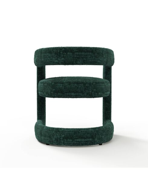 Lot de 2 chaises KLAY velours tramé vert émeuraude - 53x61x71 cm