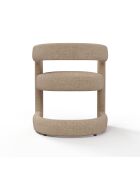 Set de 2 sillas KLAY de terciopelo de chenilla beige oscuro - 53x61x71 cm