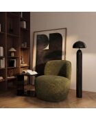 IVY draaistoel vintage groen geweven fluweel - 65x68x73 cm