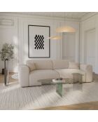 Table d'appoint AURA en verre transparent - 55x35x47 cm