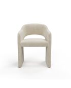 Lot de 2 petits fauteuils ARIEL velours texturé écru - 60,5x59x80,5 cm