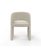 Lot de 2 petits fauteuils ARIEL velours texturé écru - 60,5x59x80,5 cm