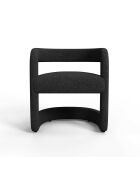 Lot de 2 chaises KLAY velours chenillé noir - 53x61x71 cm